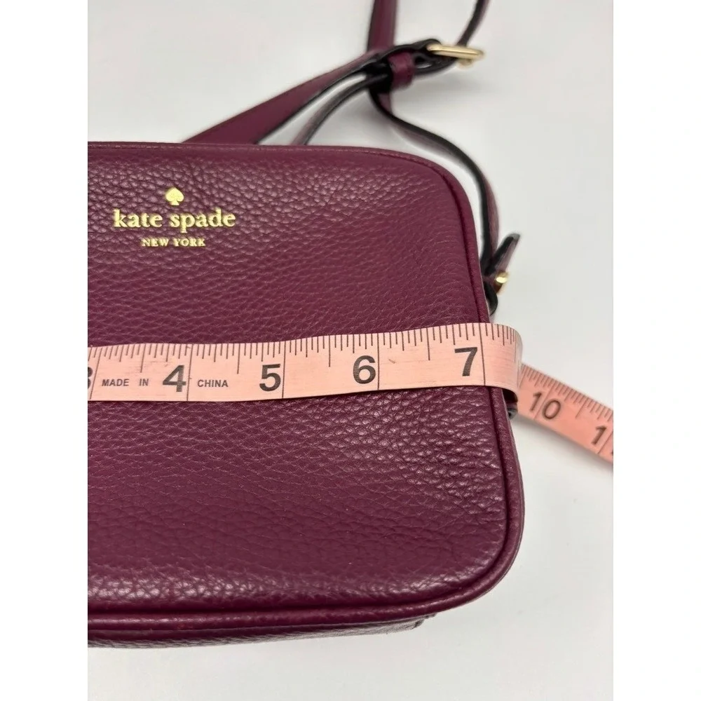 Kate Spade Crossbody Bag Mulberry Street Pyper Purple Pebbled Leather
